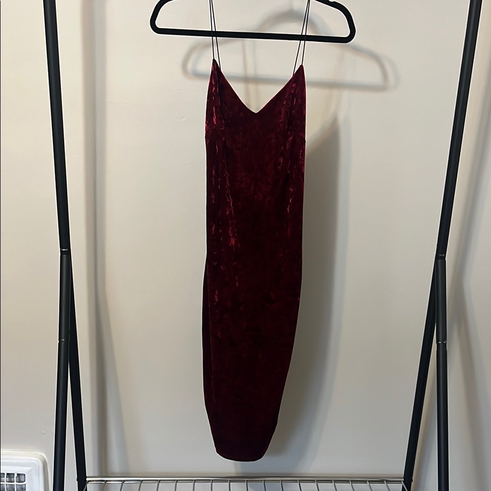 Windsor Red Slip Dress Spaghetti Strap Backless